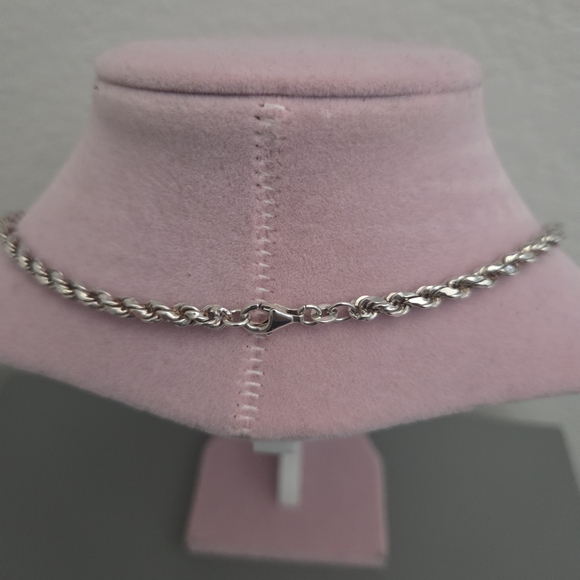Sterling Silver Twisted Rope Design Necklace Southwestern Classic - Picture 9 of 11